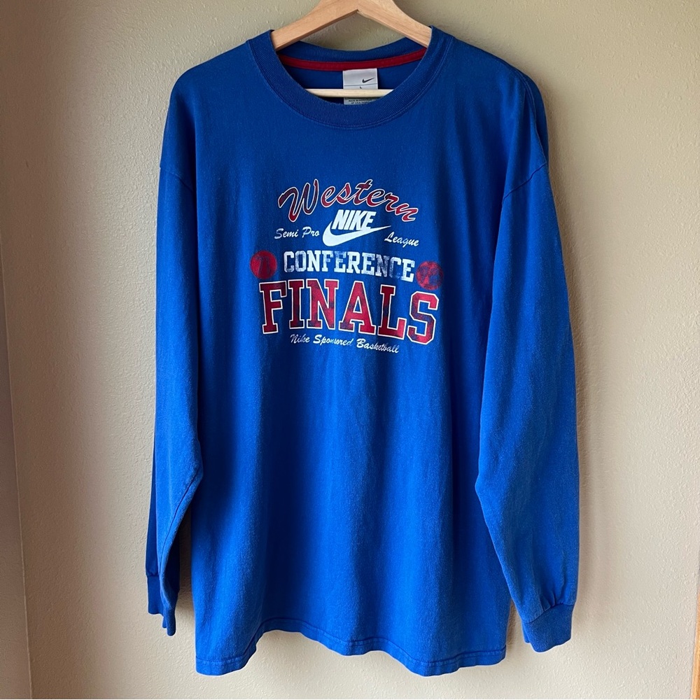 Vintage Nike Y2K Shirt Men’s L Long Sleeve Basketball Western Conference Finals